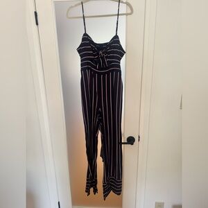 Bardot Navy Striped Jumpsuit
